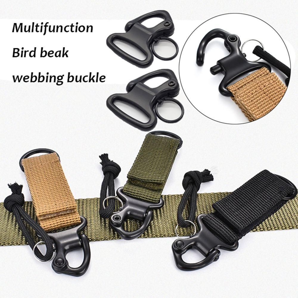 Outdoor Tactical Nylon Keychain Hook Camping Equipment Backpack Buckle Accessory