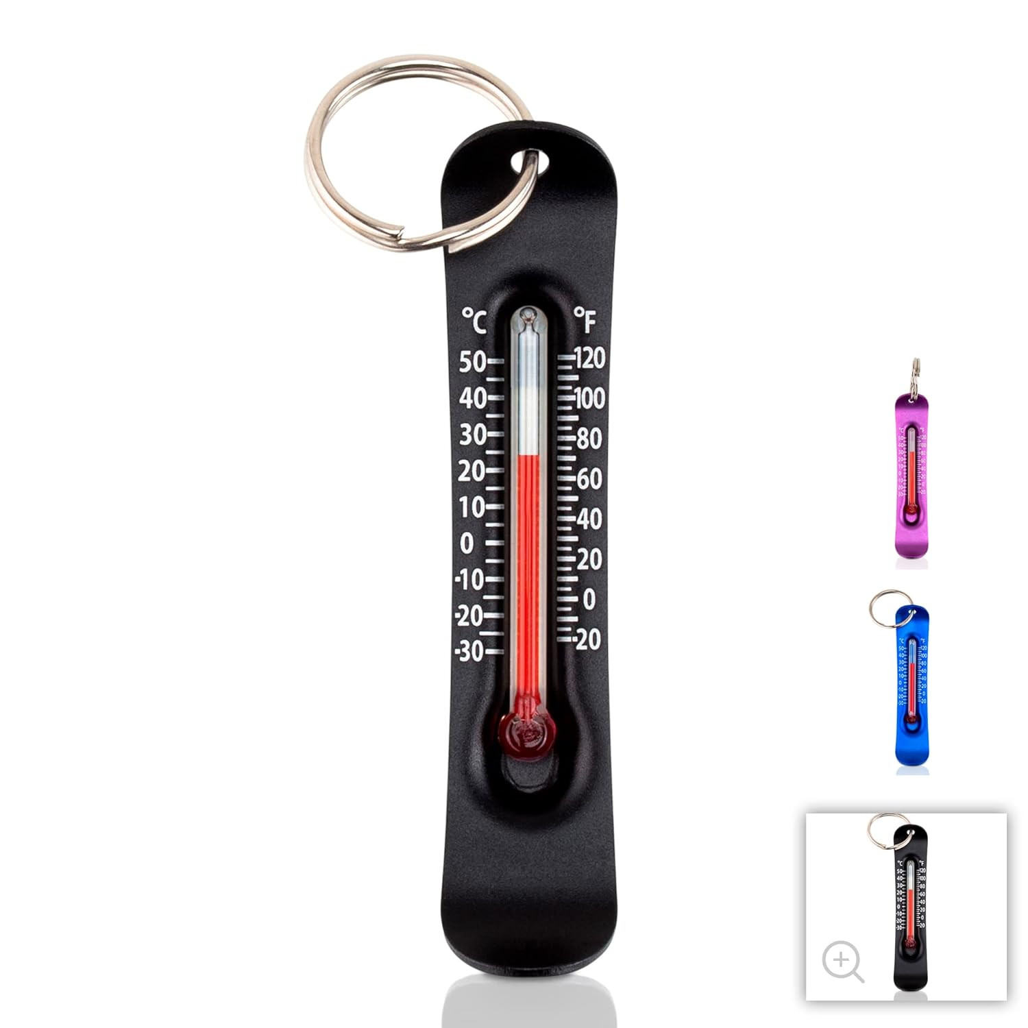 Brrr-Ometer – Snowsport Zipper Pull Thermometer for Jacket, Parka, or Backpack |