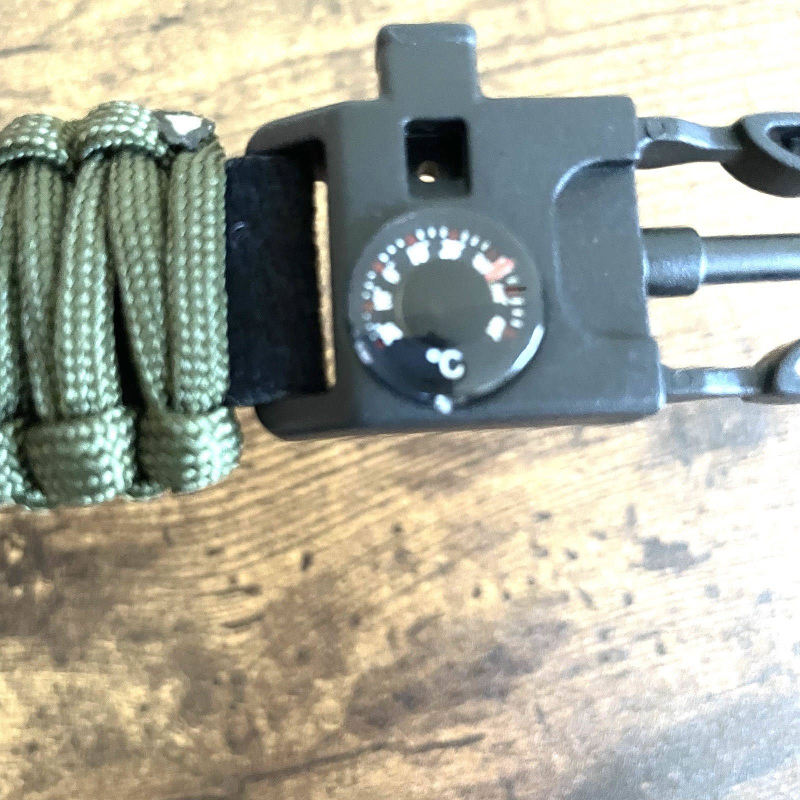 8-in-1 Survival Watch Personal Alarm With LED Flashlight, Fire Starter, Whistle