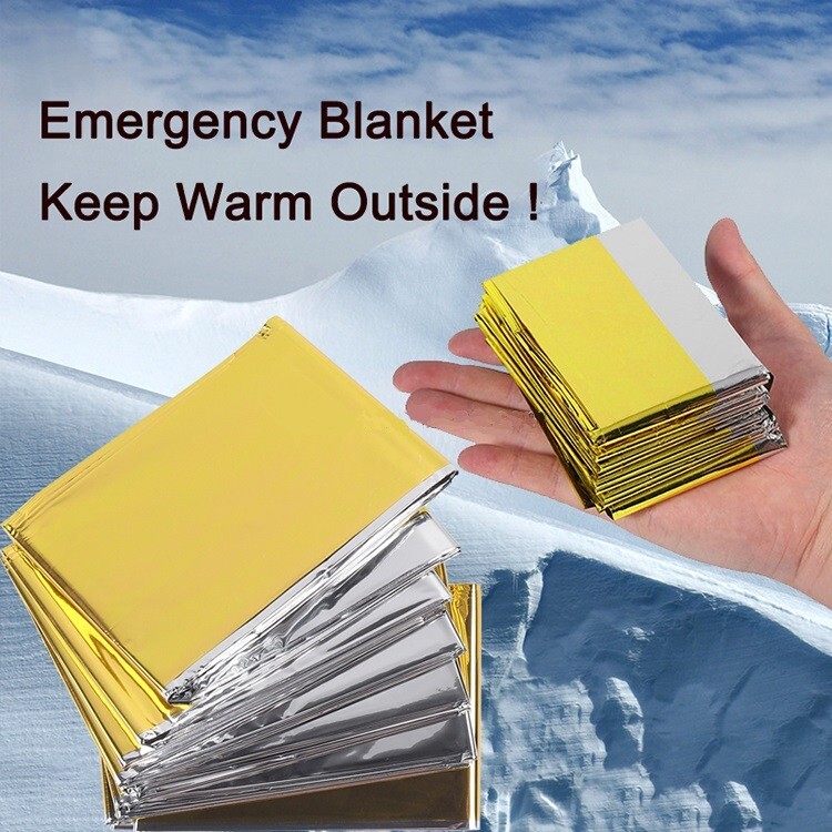 20P Medical Emergency Thermal Blanket Mylar Trauma Military Survival Gold/Silver