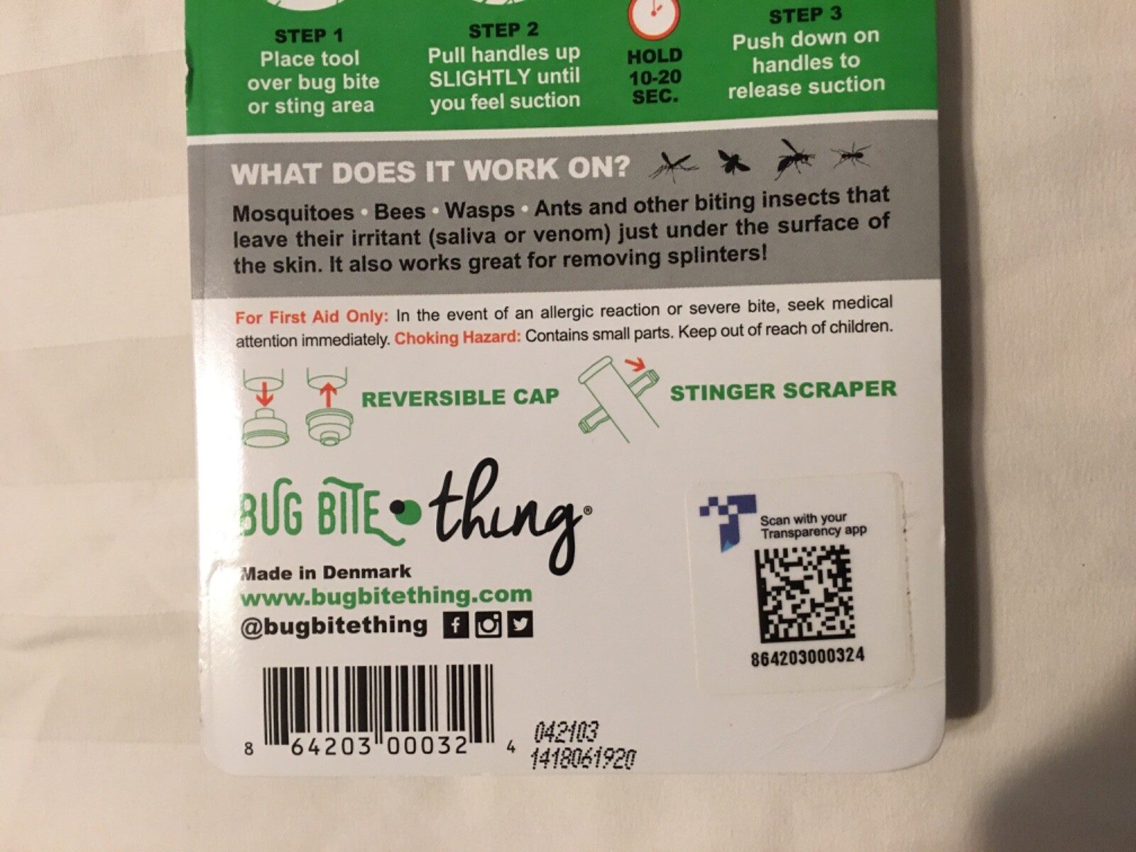 Bug Bite Thing Suction Tool, Poison Remover Bug Bites and Bee/Wasp Stings, Nat