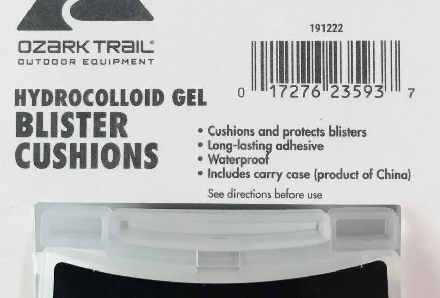 Ozark Trail 5-PC SET Waterproof Extreme Hydrocolloid Gel Blister Cushions + Case