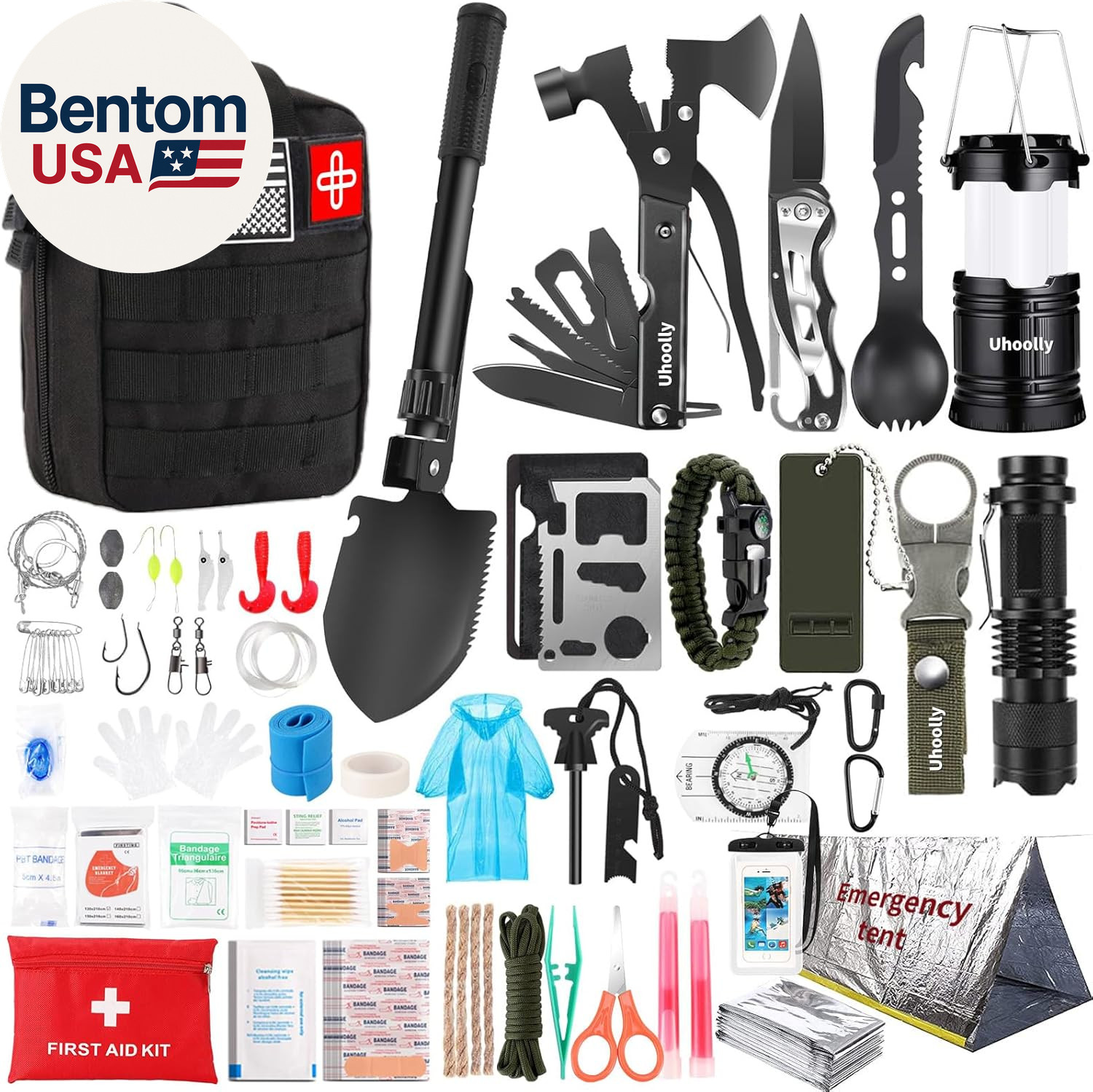 Survival Kit, Gifts for Men Women Teen Boys, 252 Pcs Survival Gear and Equipment