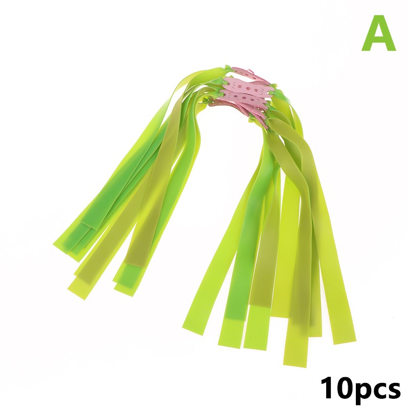 10Pcs Slingshot Flat Rubber Band 1.0mm Hunting Catapult Shooting Accessories