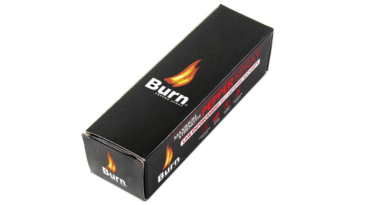 2-Pack BURN Pepper Spray for Self-Defense 1/2oz Flip Top Black Security Keychain