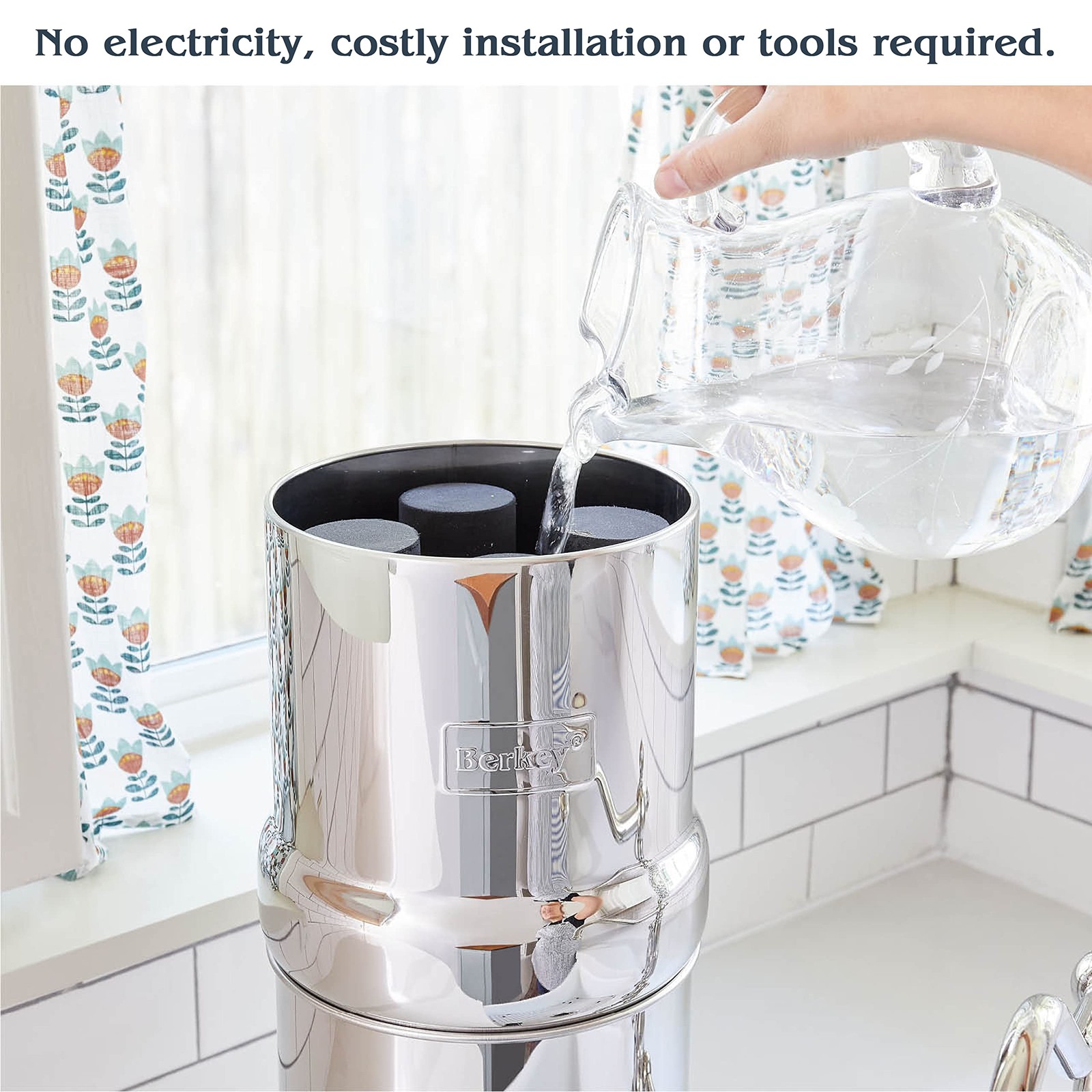 Crown Berkey Gravity-Fed Water Filter with 2 Black Berkey Elements and 2 Berkey