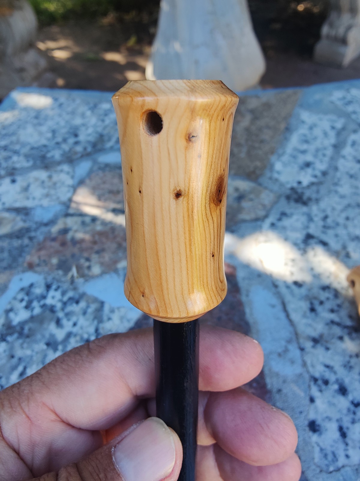 bushcraft 5″ x 1/2 ” ferrocerium rod yew wood handle | Ferro rod | mischmetal
