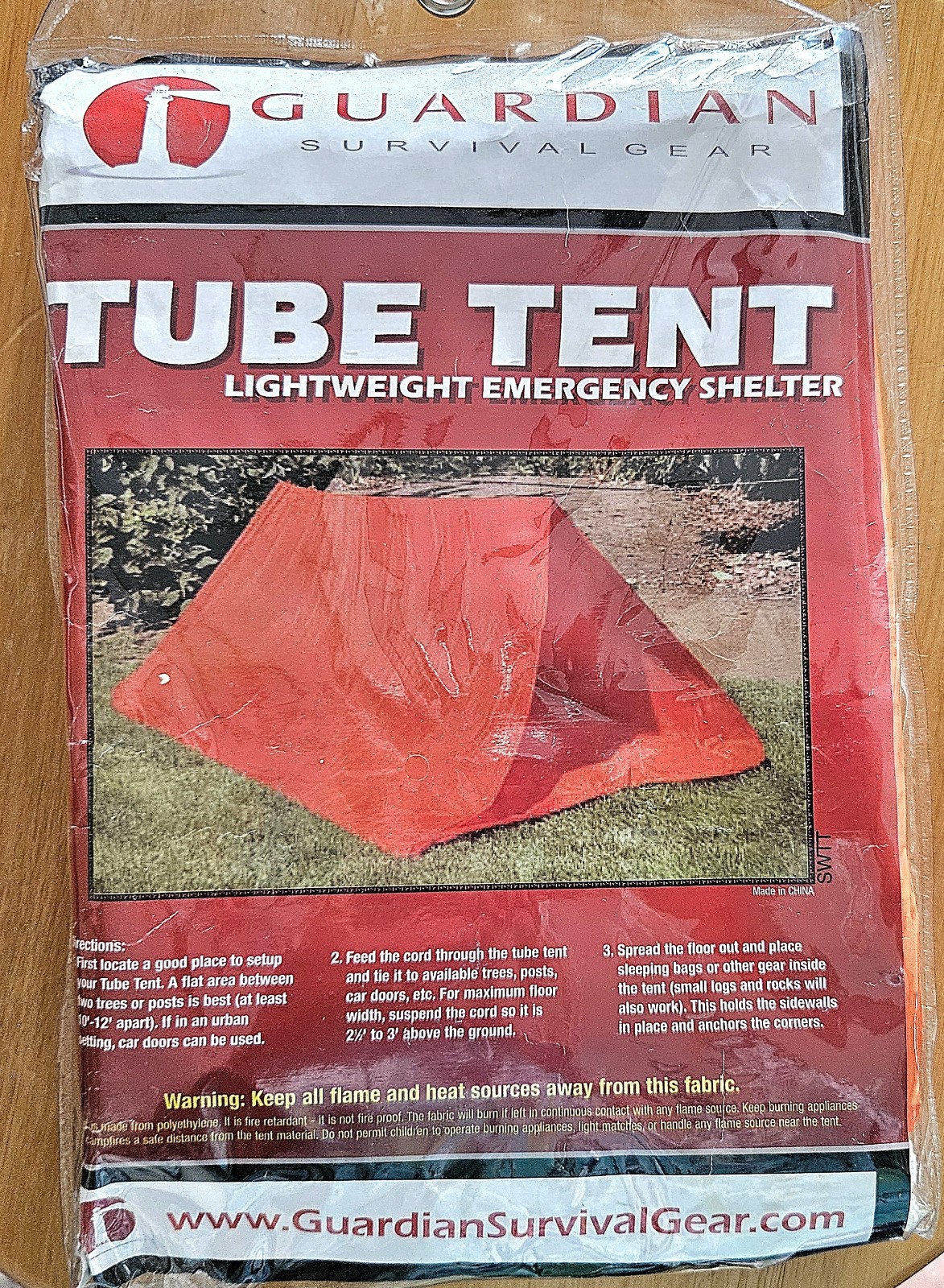 Survival Gear Tube Tent Lightweight Emergency Shelter by Guardian Sealed