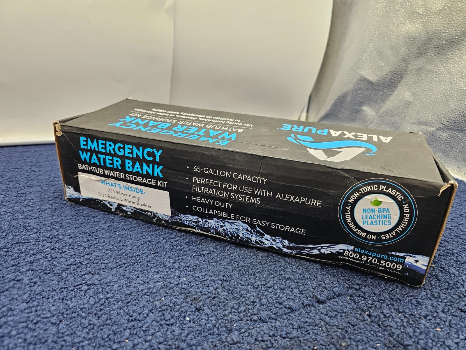 Alexapure Emergency Water Bank Storage Pump Heavy Duty, 65-Gallon Easy To Use