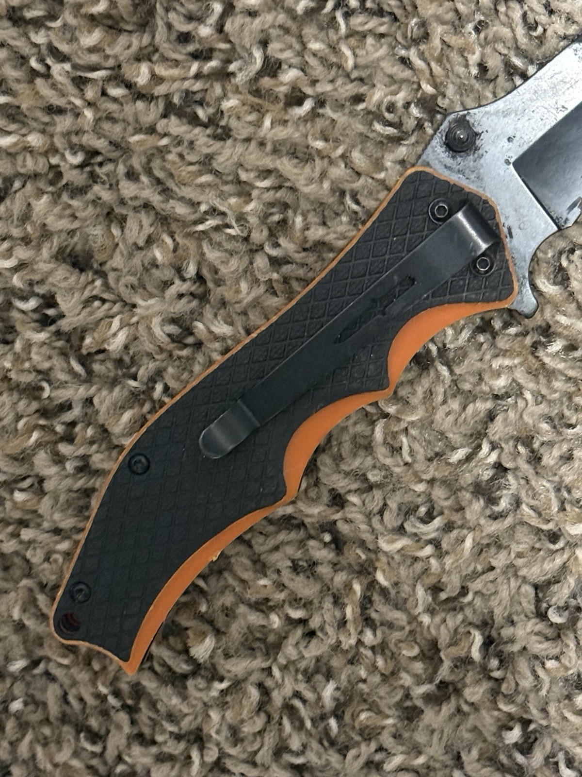 Camillus Titanium Liner Lock Folding Pocket Knife Hi Vis Black / Orange