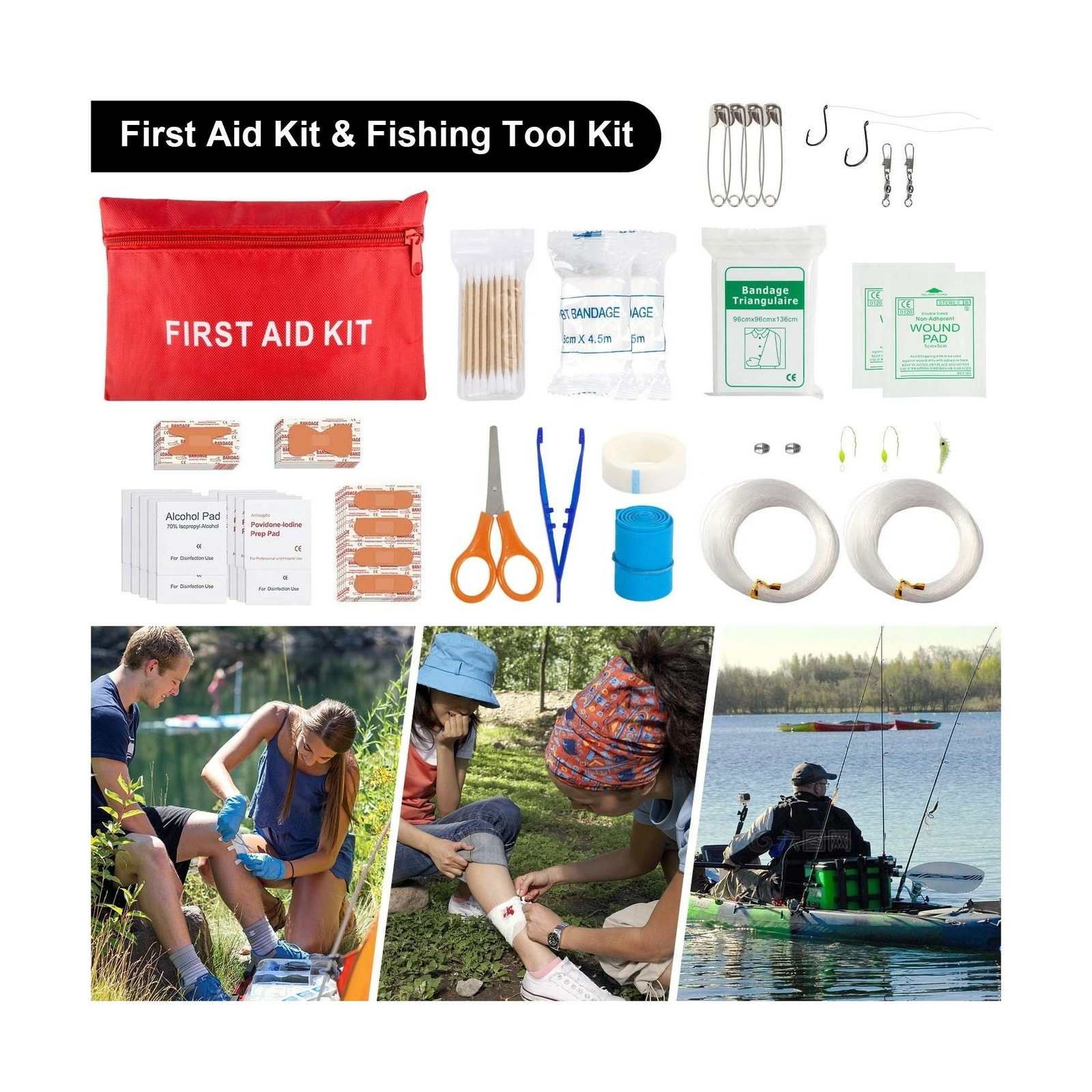 Emergency Survival Kit, 151 Pcs Survival Gear First Aid Kit, Outdoor Trauma B…