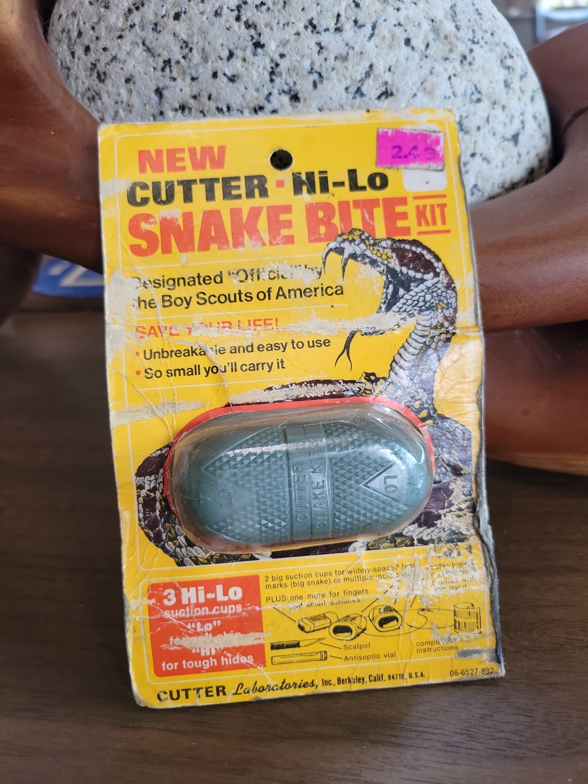 Vintage Hi-Lo Snake Bite Kit by Cutter – Sealed – Worn Package
