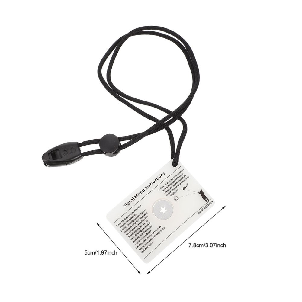 2 Pcs Survival Signal Mirror Sighting Reflective Scuba Diving Hand