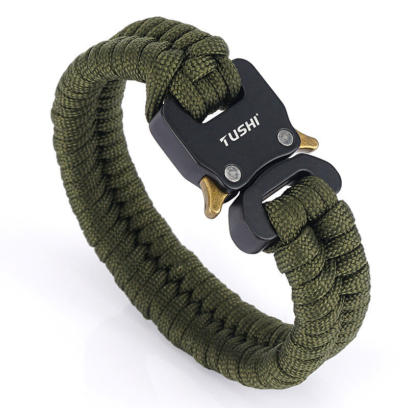 Quick Unlock Outdoor Survival Tactical Bracelet Woven Survival Tool Adjustable