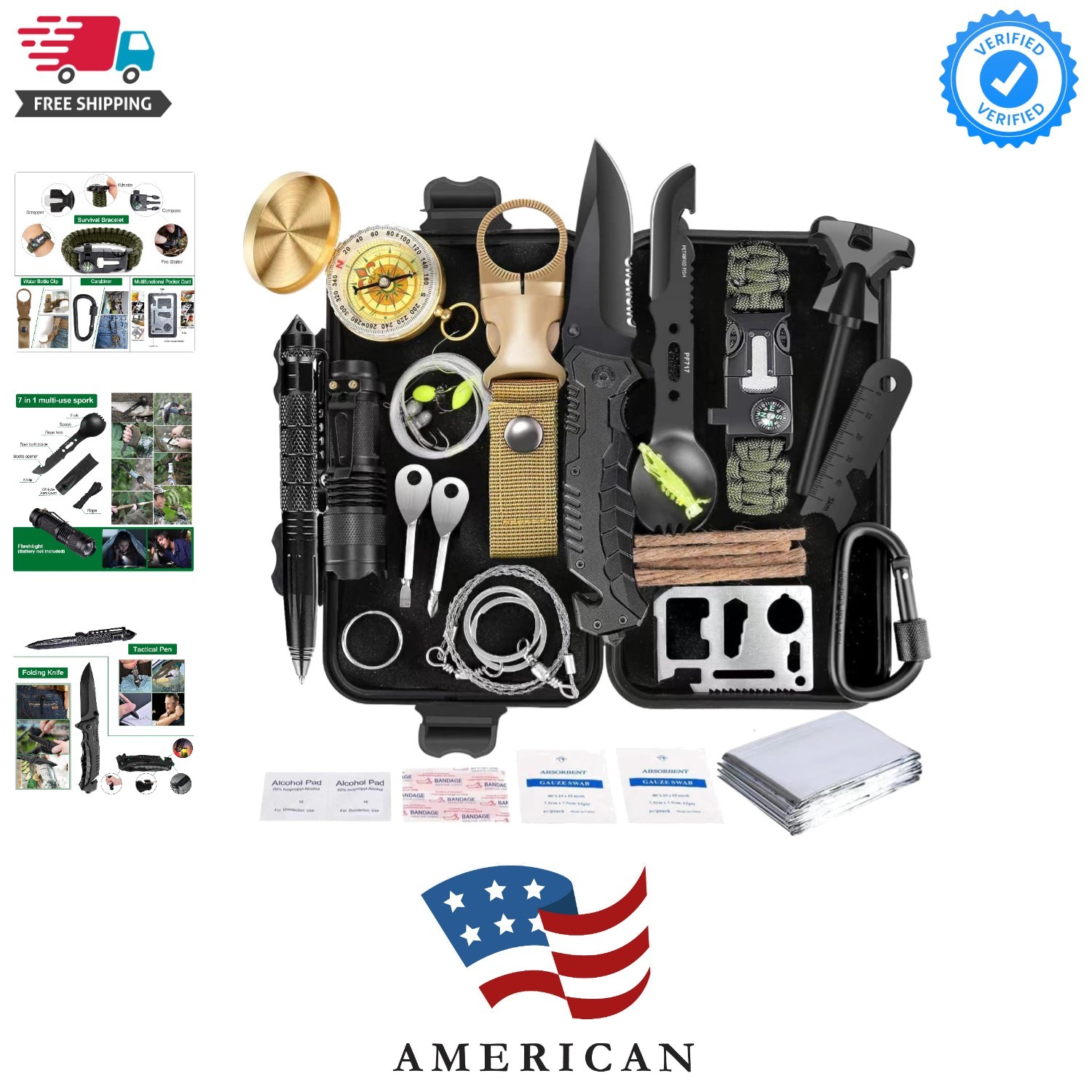 Survival Kit 35 in 1, First Aid Kit, Survival Gear, Christmas Birthday Gifts …