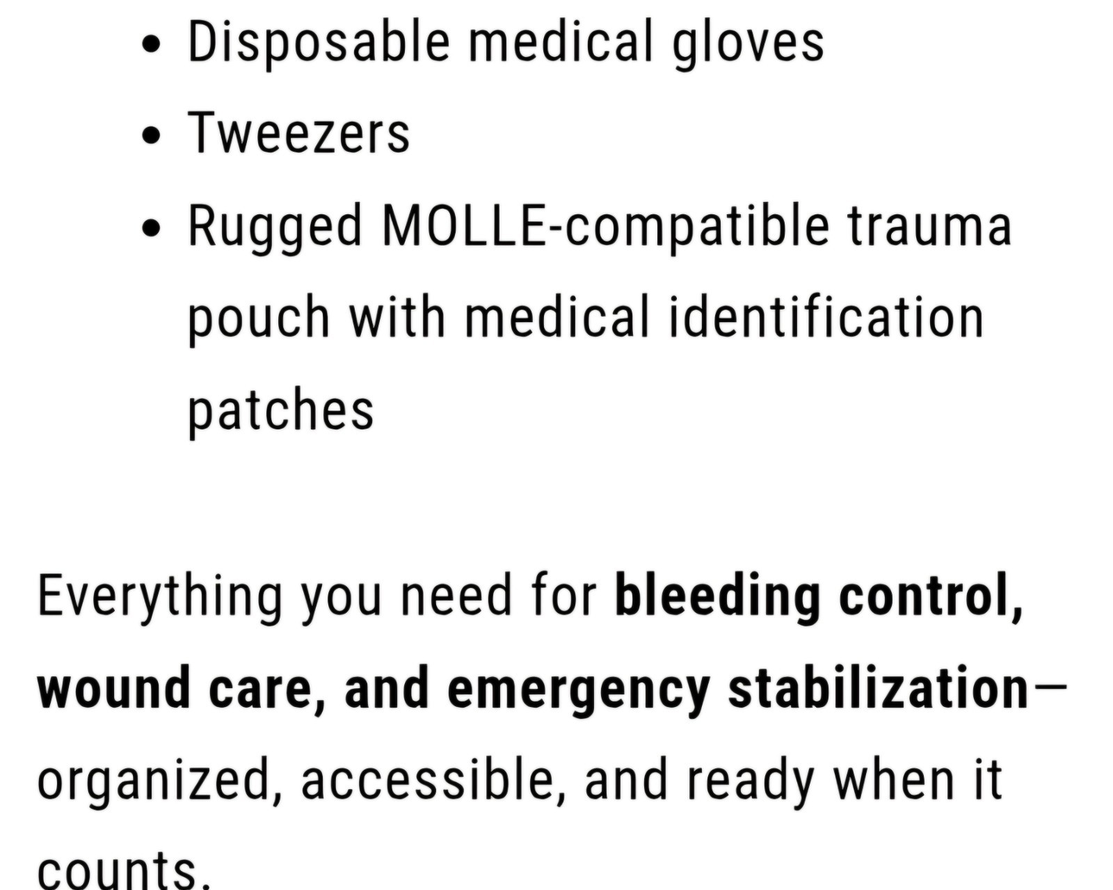 TacRight Trauma Kit Professional Emergency Medical First Aid Military Hiking