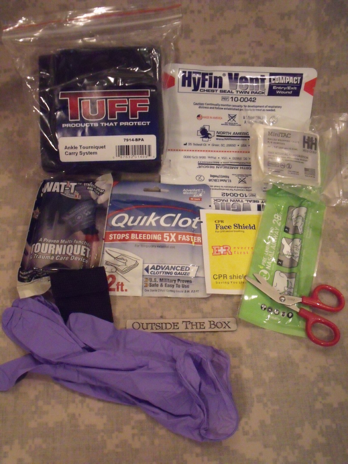 Ankle Holster First Aid Kit, Trauma (ITAK) – Fully Stocked! TQ, Gauze, Q-Clot +