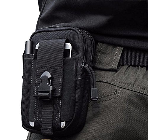 Camping Tactical Pocket, Adjustable for Gym Outdoor (Black)