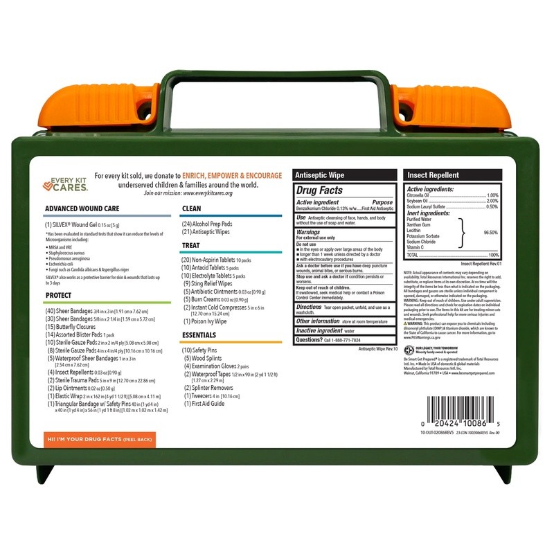 Outdoor First Aid Kit 265 Pieces Camping Hiking Travel Durable Plastic Case New