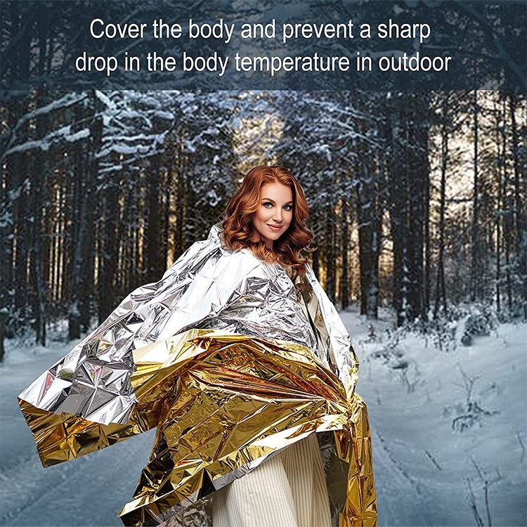 40 Pc Medical Emergency Thermal Blanket Mylar Trauma Military Cold Survival Gold