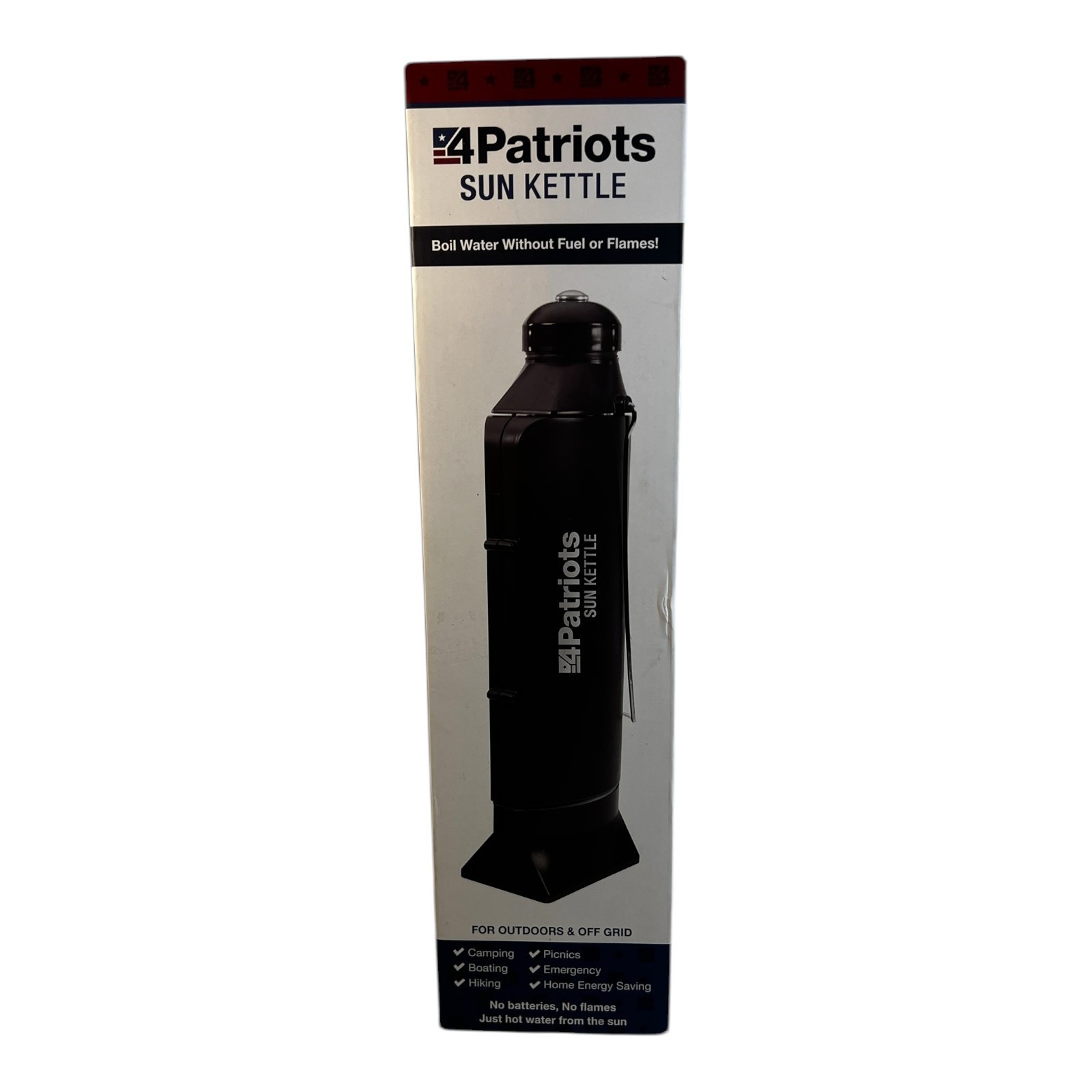 4Patriots Sun Kettle Solar Water Heater Open Box Appears Unused