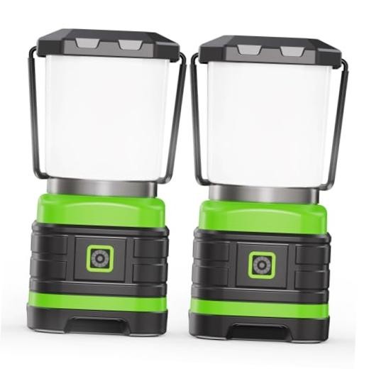LED Camping Lantern, Battery Powered LED Lights Camping Essentials, Portable 2