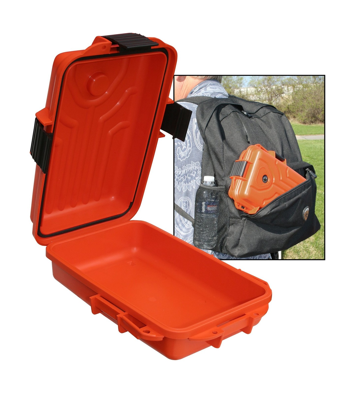 MTM Survivor Dry Box with O-Ring Seal (Orange, Large) Orange Fast Ship