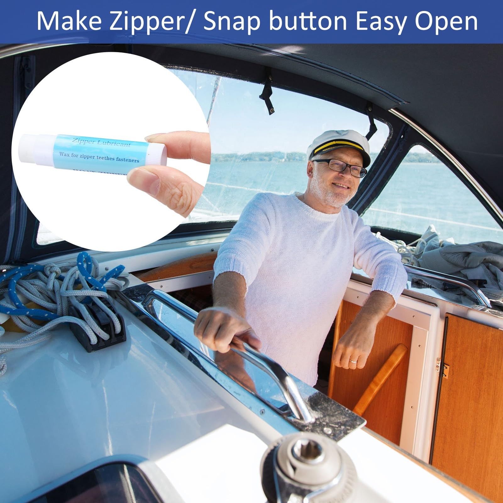 BBTO 3 Pcs Snap and Zip Wax Zipper Lubricant Stick Marine Lube for Boat…