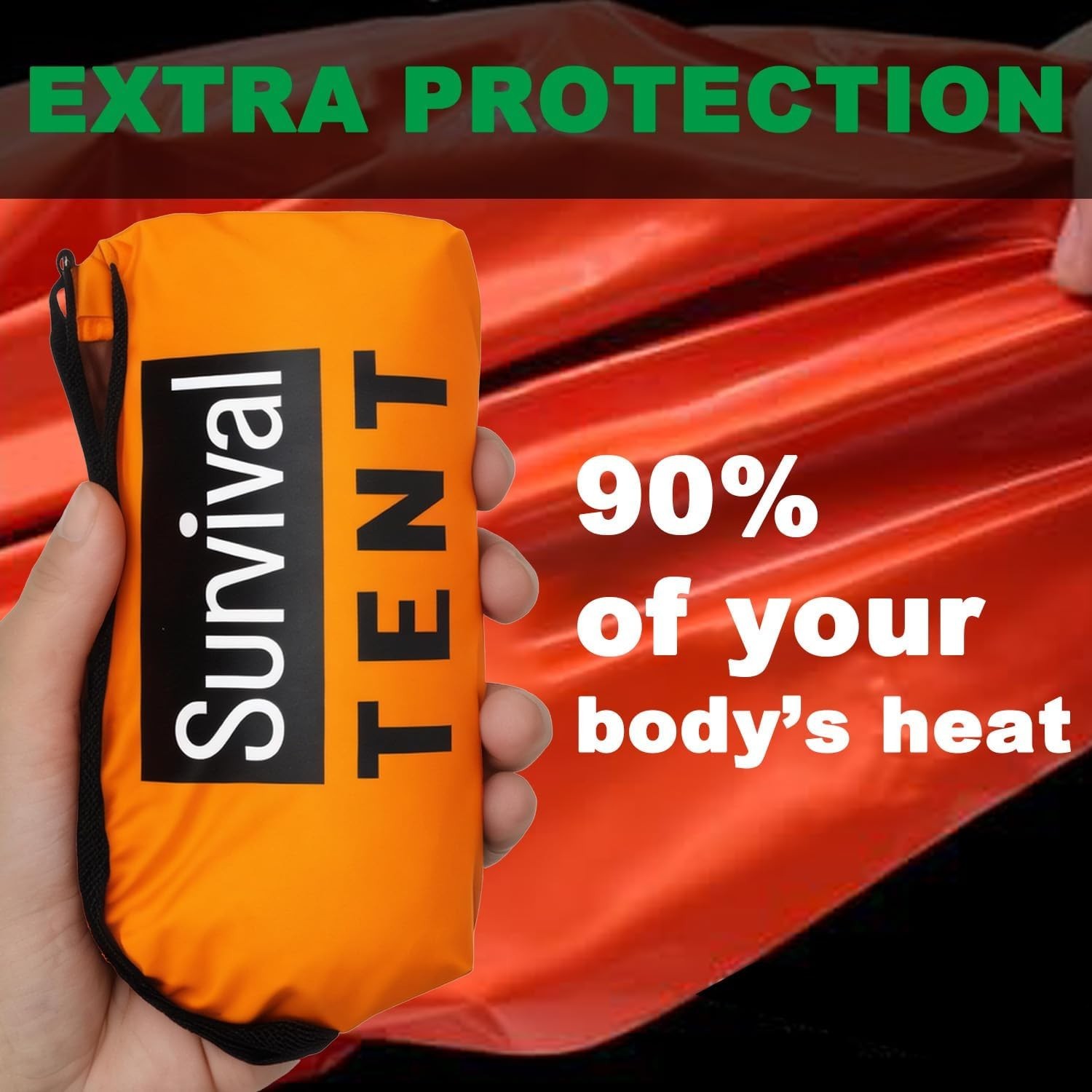 Survival Tent Kit All-Weather Protection Camping Hiking & Survival Includes