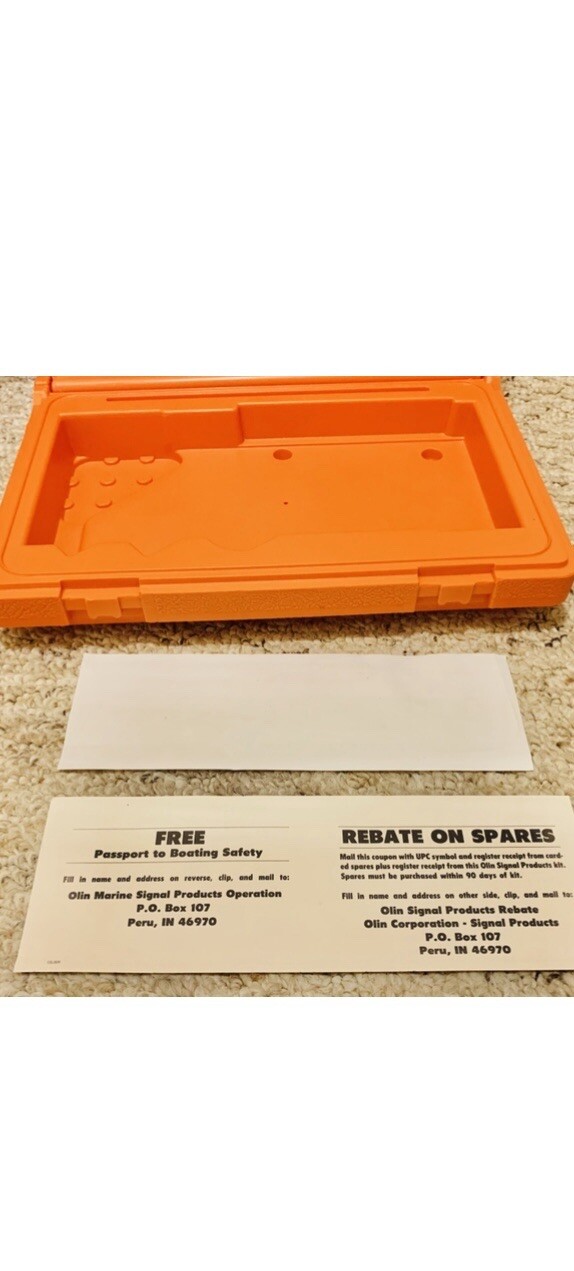 Vintage OLIN Emergency Marine Flare Signal Kit, Carrying Case ONLY! NEW & RARE!!