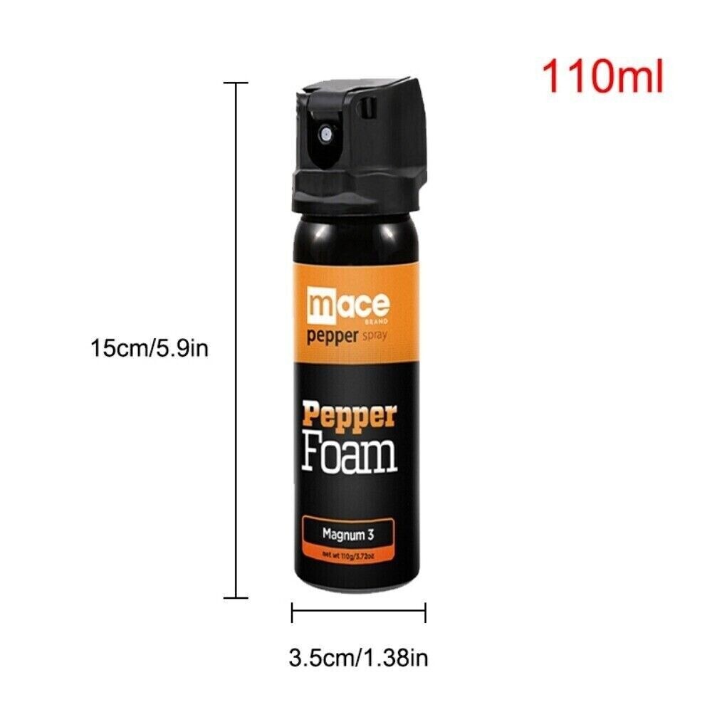 4 Pack Mace Magnum 3 Pepper Spray 110 ml MACE Foam 3.7oz