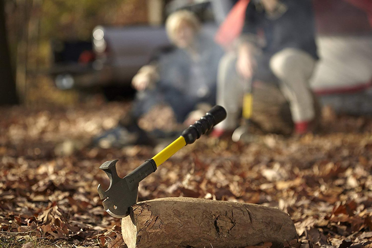 Camping Steel Multitool Emergency Survival Gear Hiking Axe Hammer Pry Bar USMade