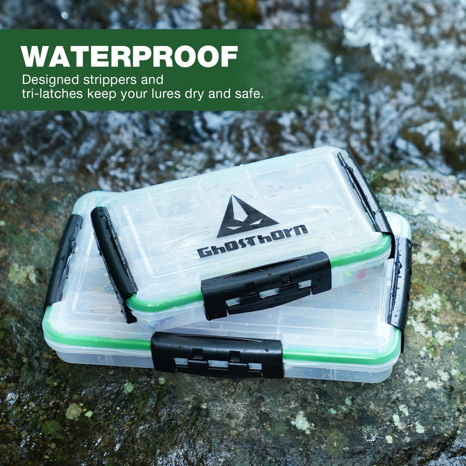 Ghosthorn Fishing Tackle Box, Waterproof 3600 and 3700 3600 (3 Packs), 3600*3