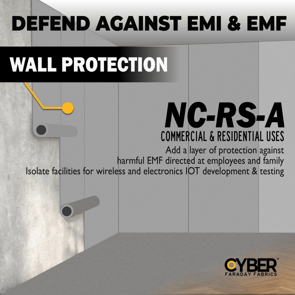Faraday Cyber NC-RS-A Adhesive EMF RF Shielding Nickel Copper 50″x1′
