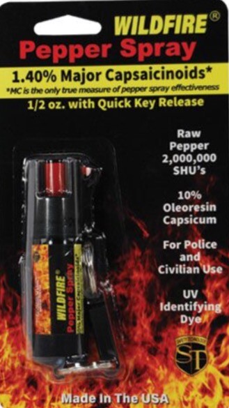 2 HOT WILDFIRE PEPPER SPRAY Police 1. 4 1/2 oz Keychain Women Safety Defense MC