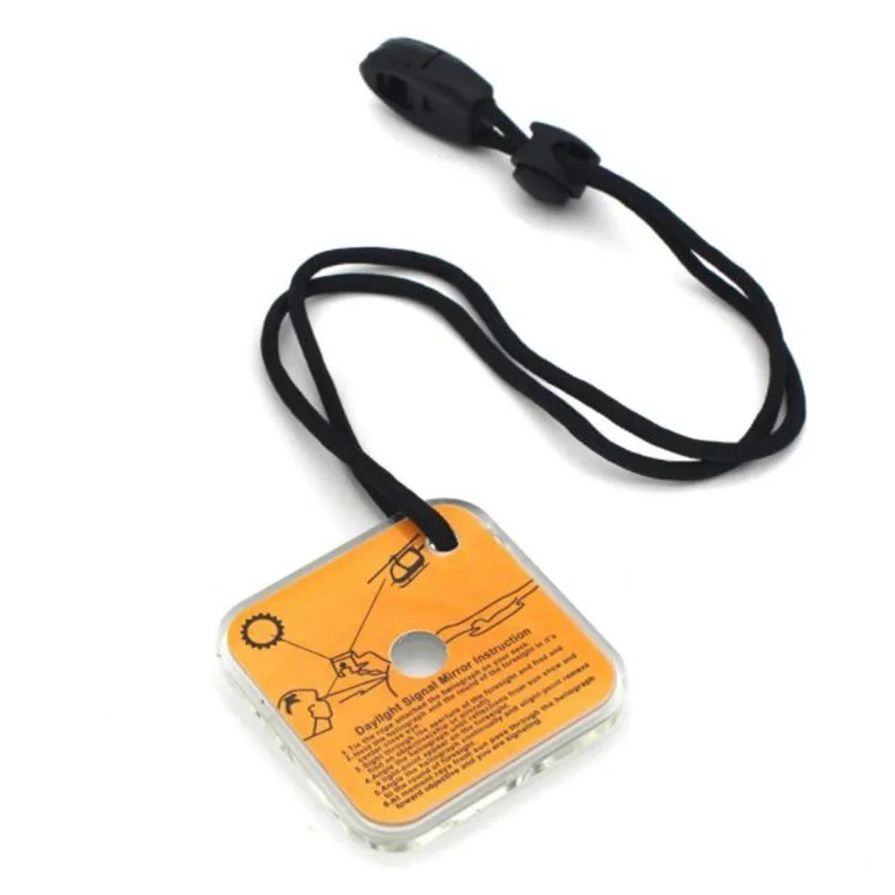 Outdoor Survival Reflective Signal Mirror Camping Hiking Emergency First Aid