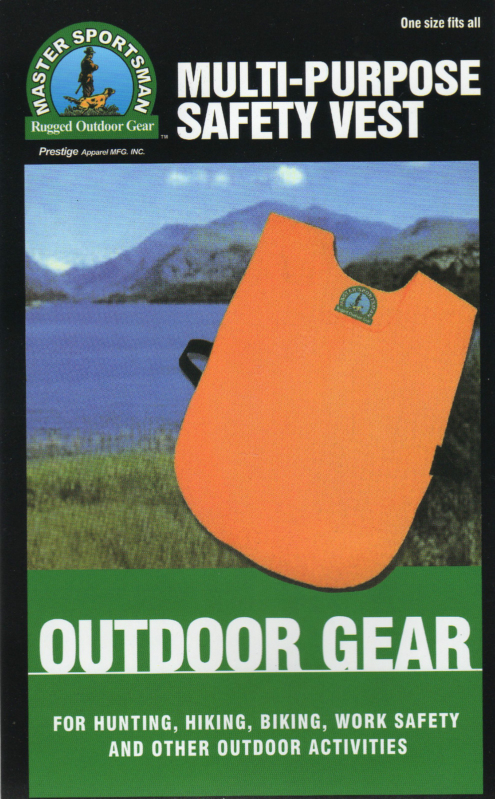 Master Sportsman Multi-Purpose Safety Vest M360F-KM OSFA Blaze Safety, One Size