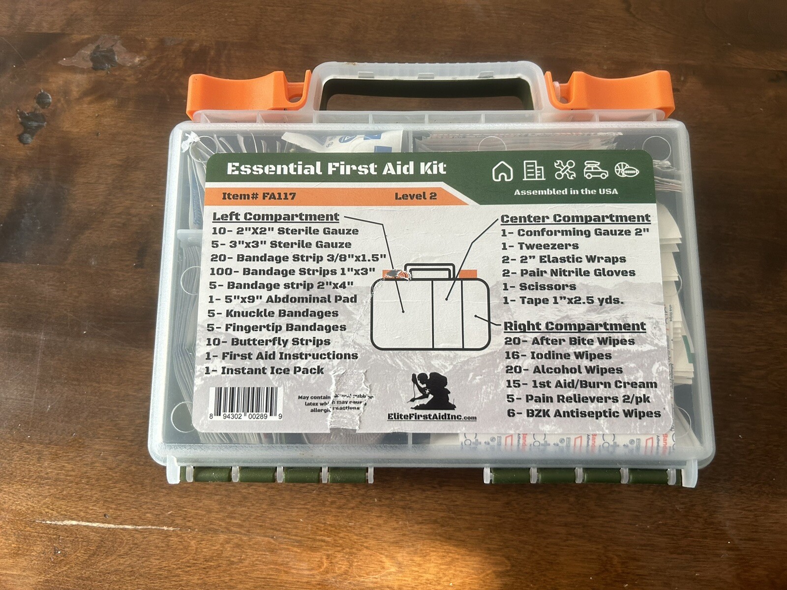 Elite First Aid Kit General Purpose FA117 Level 2 Sealed.