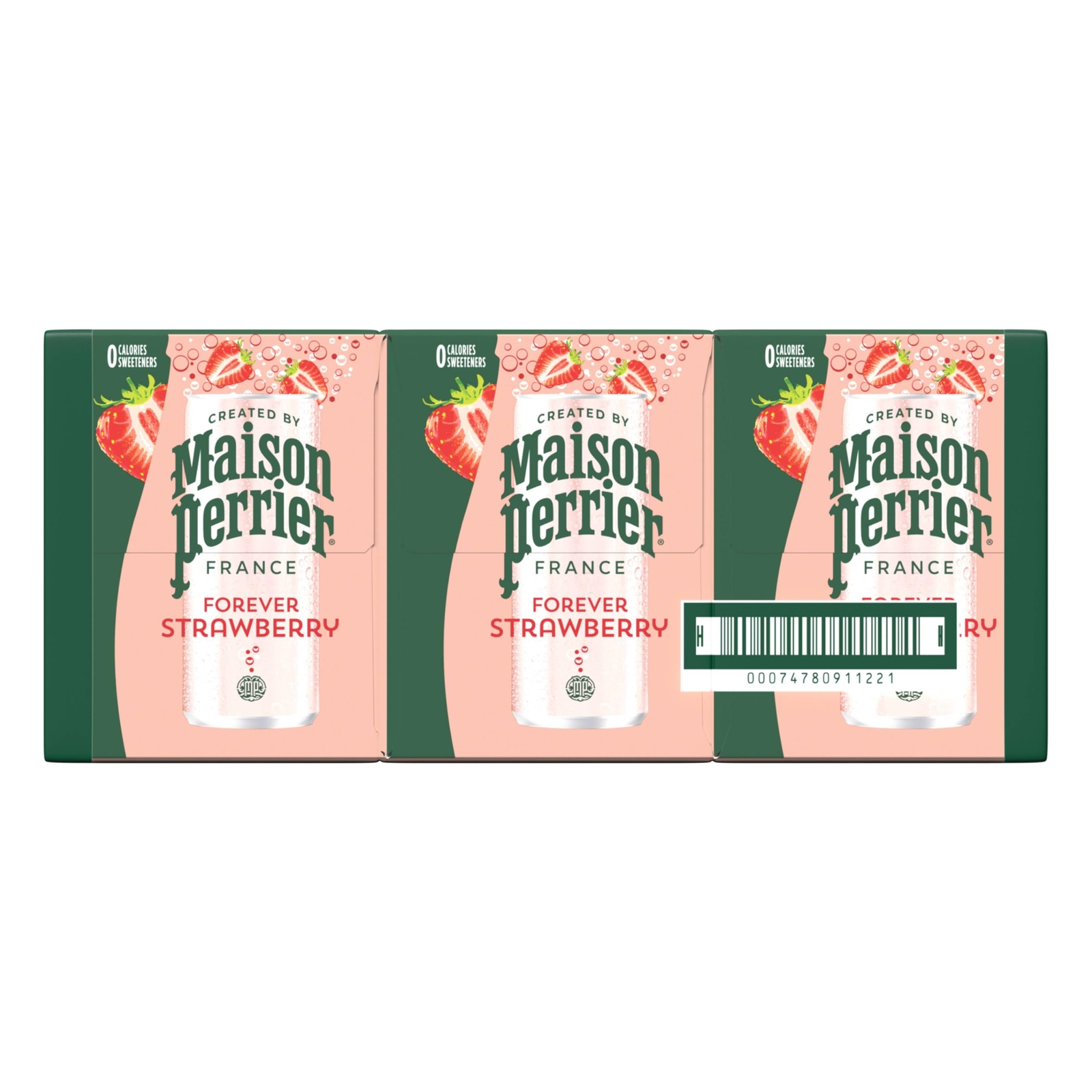 Maison Perrier Forever Strawberry Flavored Sparkling Water 11.15 Fl Oz Cans 8…