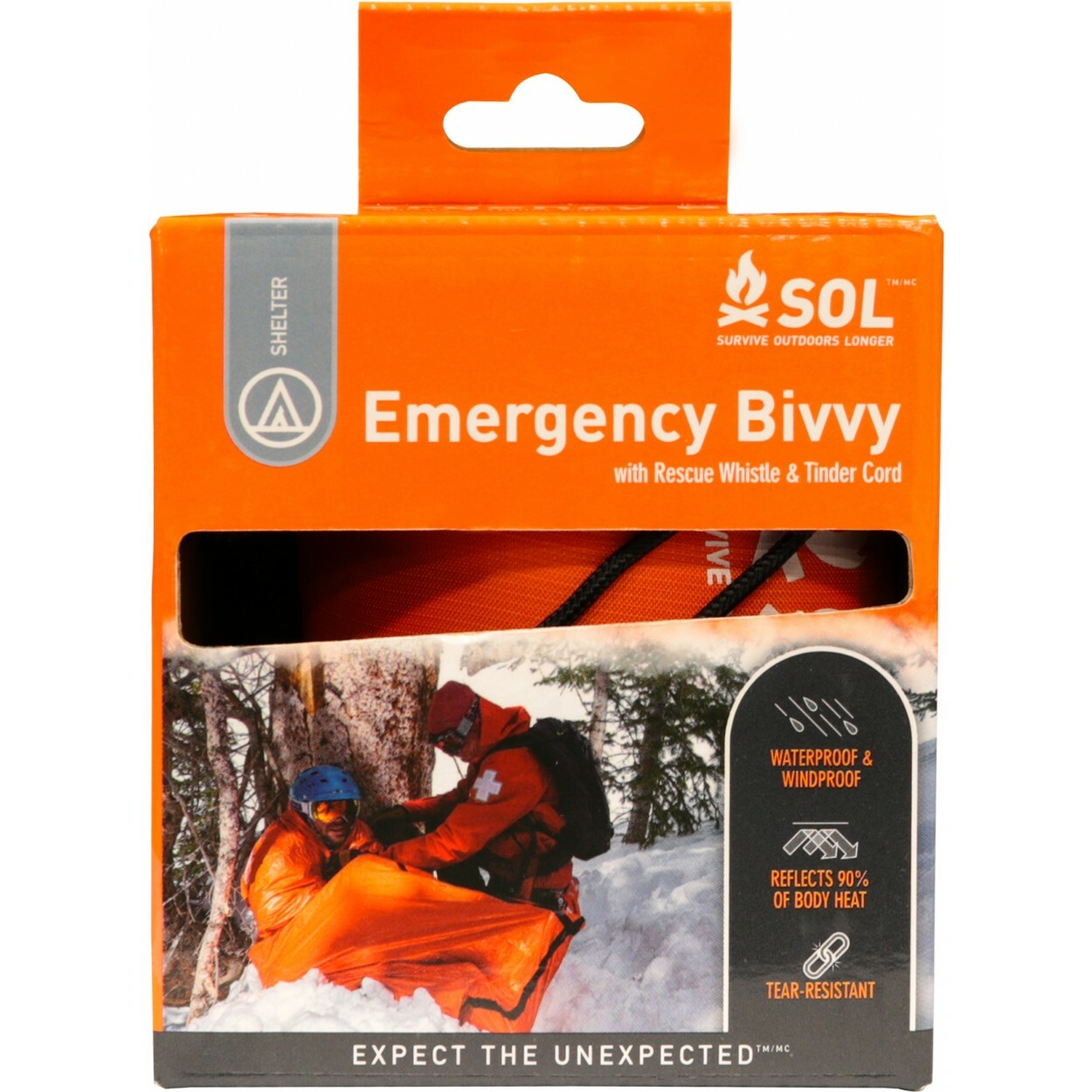 Survive Outdoors Longer® Emergency Bivvy, Hypothermia, Rescue Whistle 0140-1142
