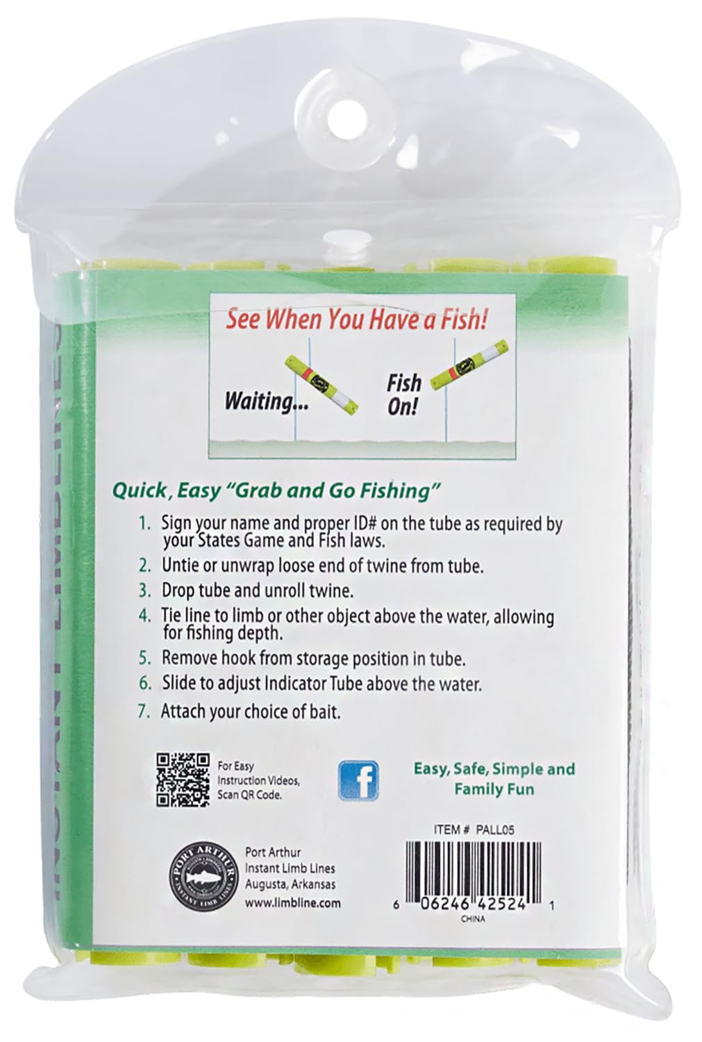 Port Arthur Instant Limb Lines 5-Pack Auto Fishing Device – Lightweight Compact