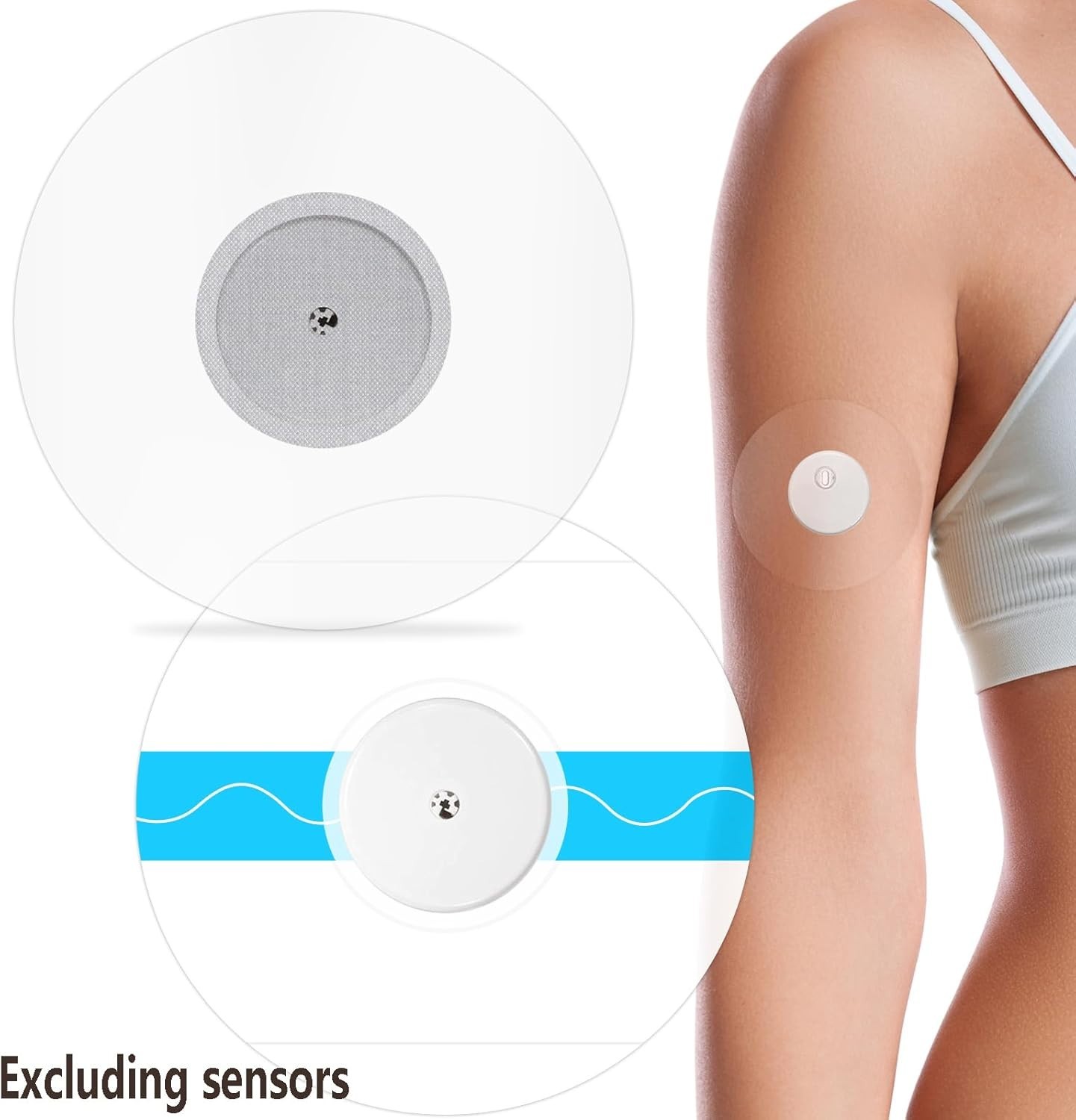 80 Pack Freestyle Libre 1/2/3 Sensor Covers Waterproof Adhesive Patches for C…