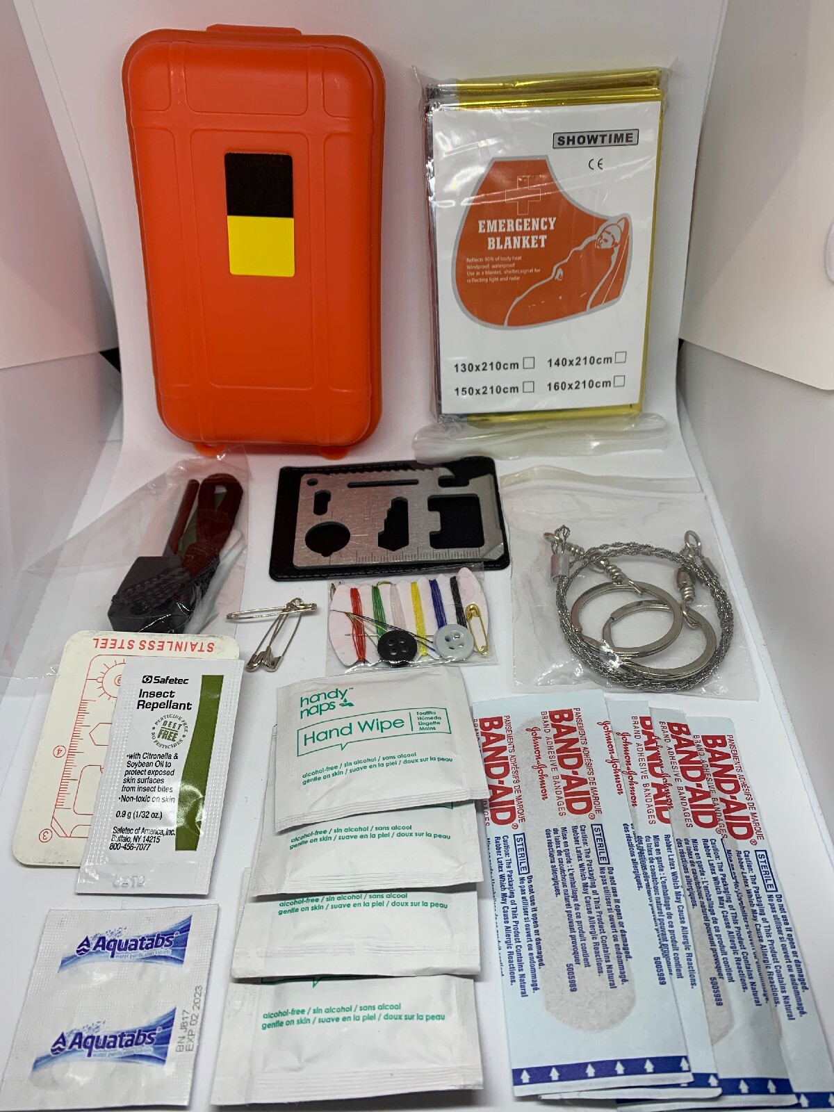 30 Piece Emergency Survival Kit Essential Bug out Bag Hurricane – Glove Compart