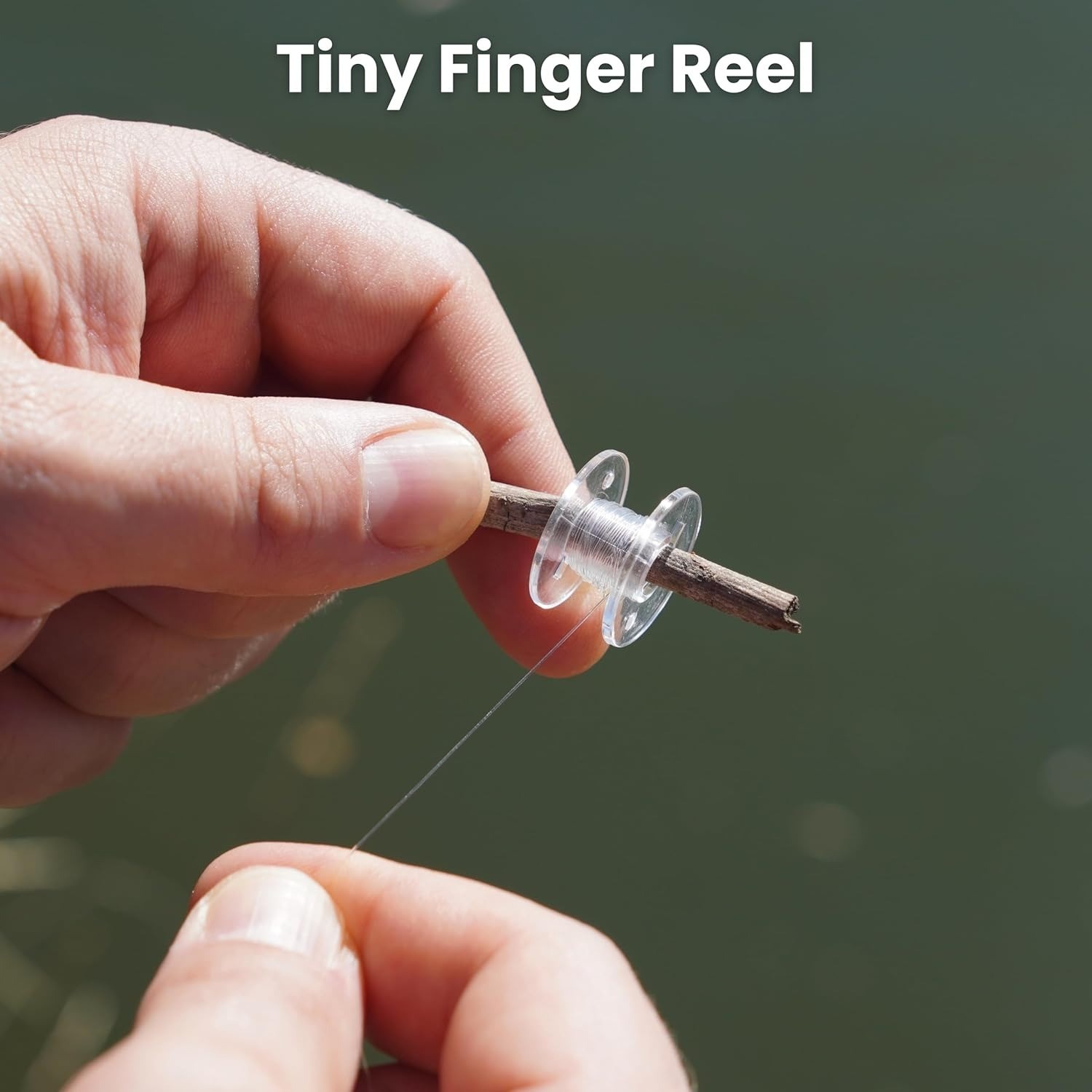 Compact Survival Fishing Kit Mini Finger Reel Ultralight Emergency Gear