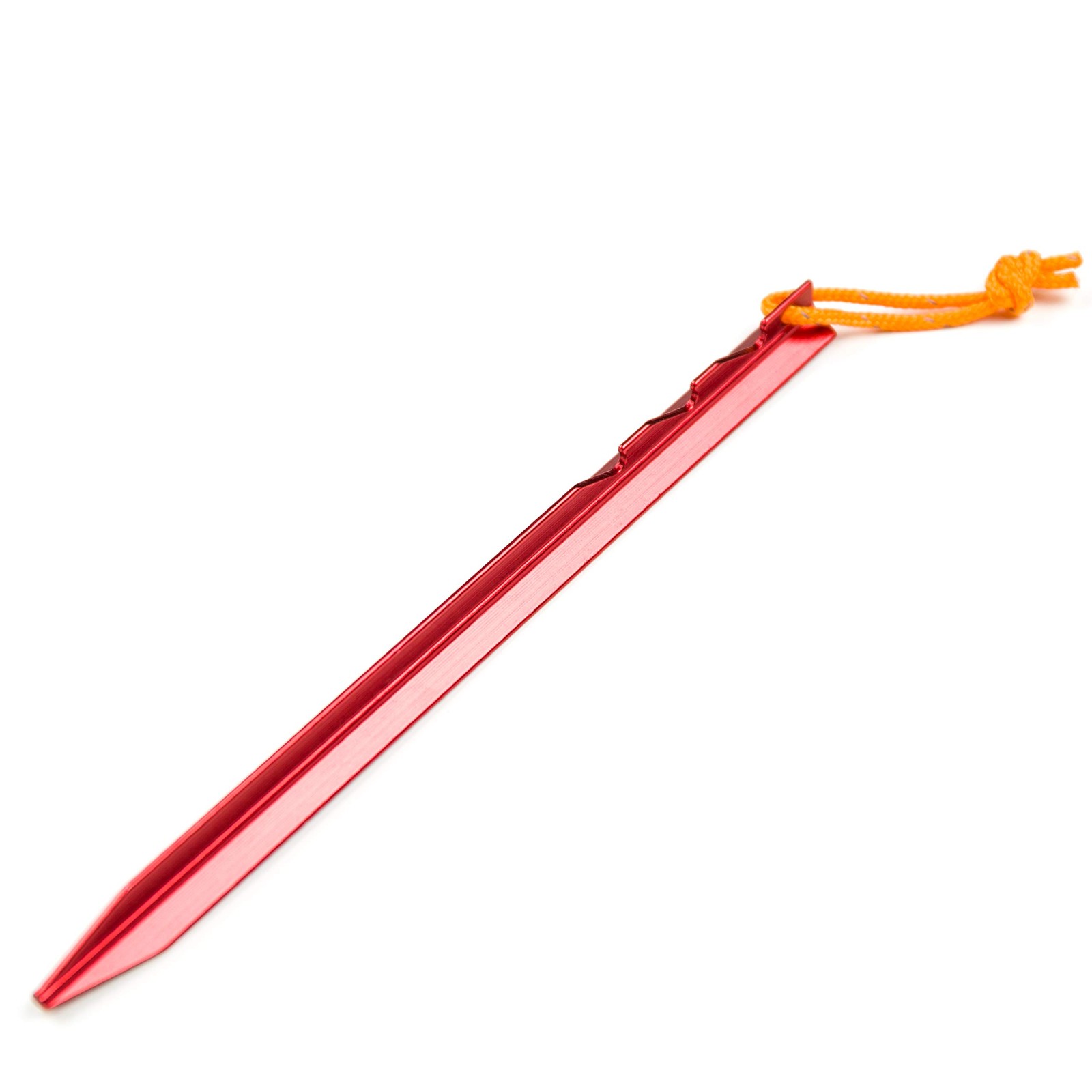 Aluminum Alloy Tent Stakes Pegs, 12-Pack Ground Pegs with Red