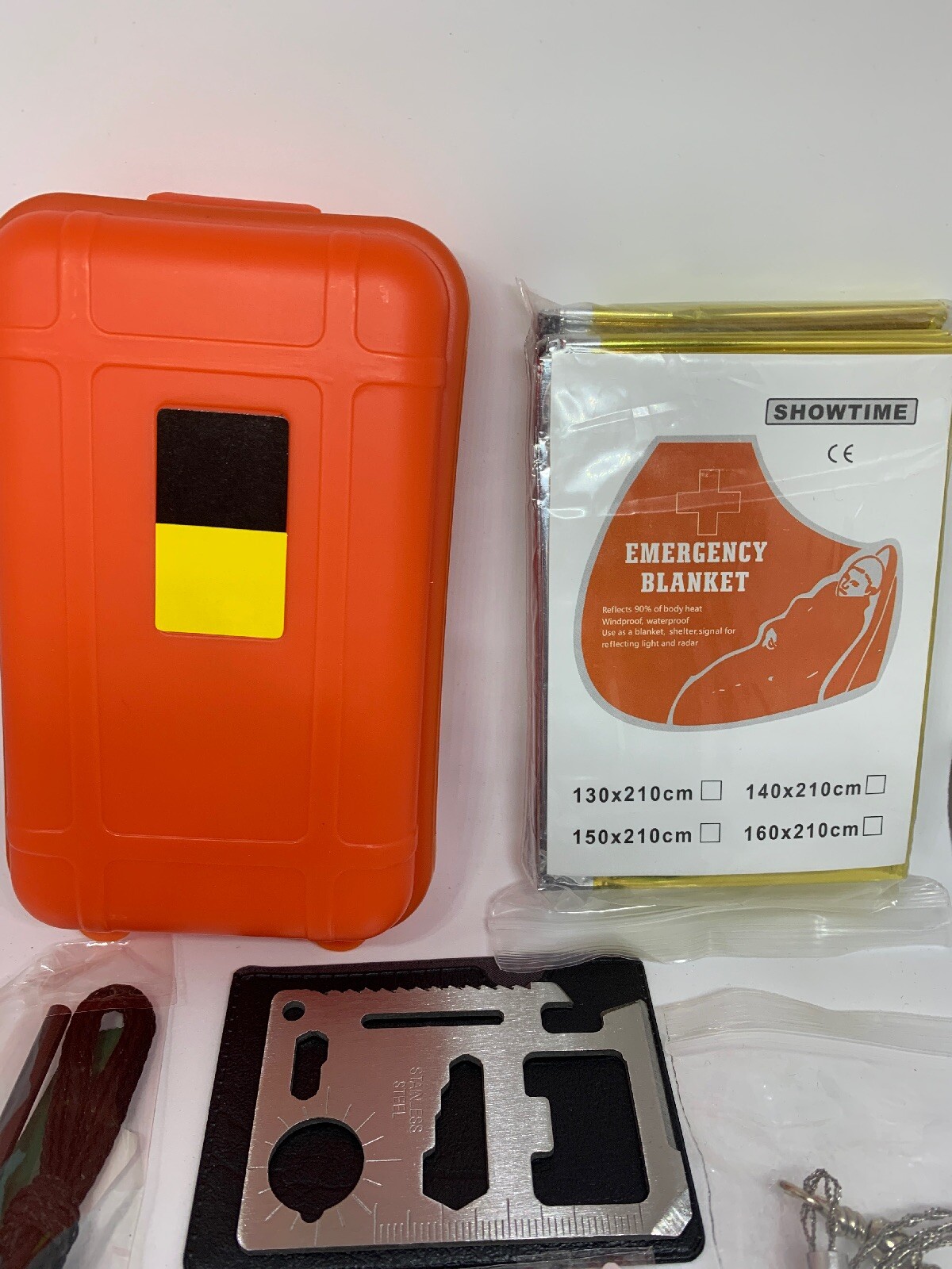 30 Piece Emergency Survival Kit Essential Bug out Bag Hurricane – Glove Compart