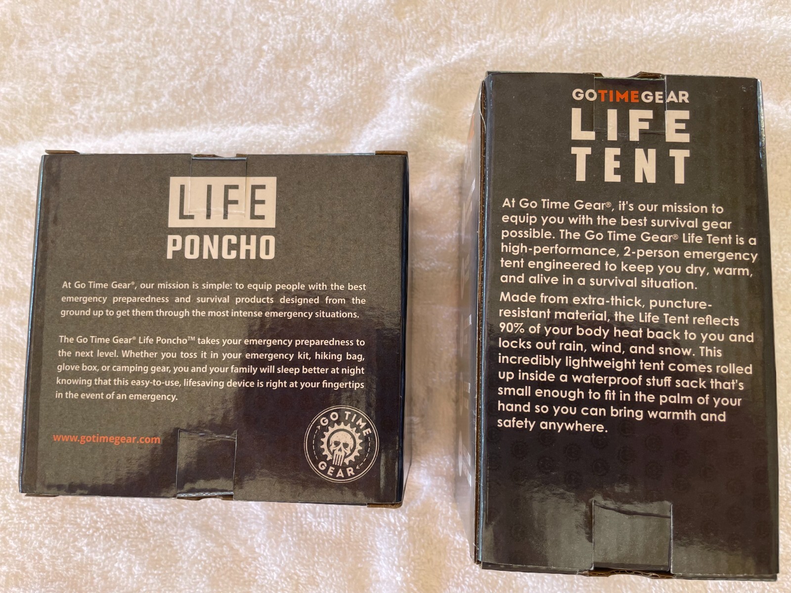 Outdoor Go Time Gear – (1) two-person Emergency Survival Tent + 2 Ponchos