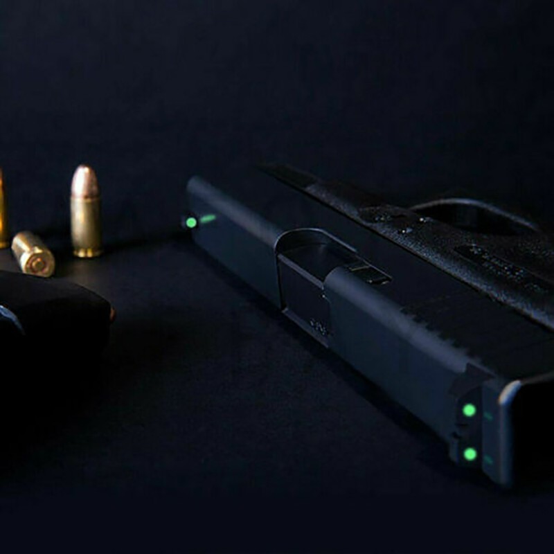 GLOW In The Dark NIGHT Sights For Glock Luminous Front And Rear Sight