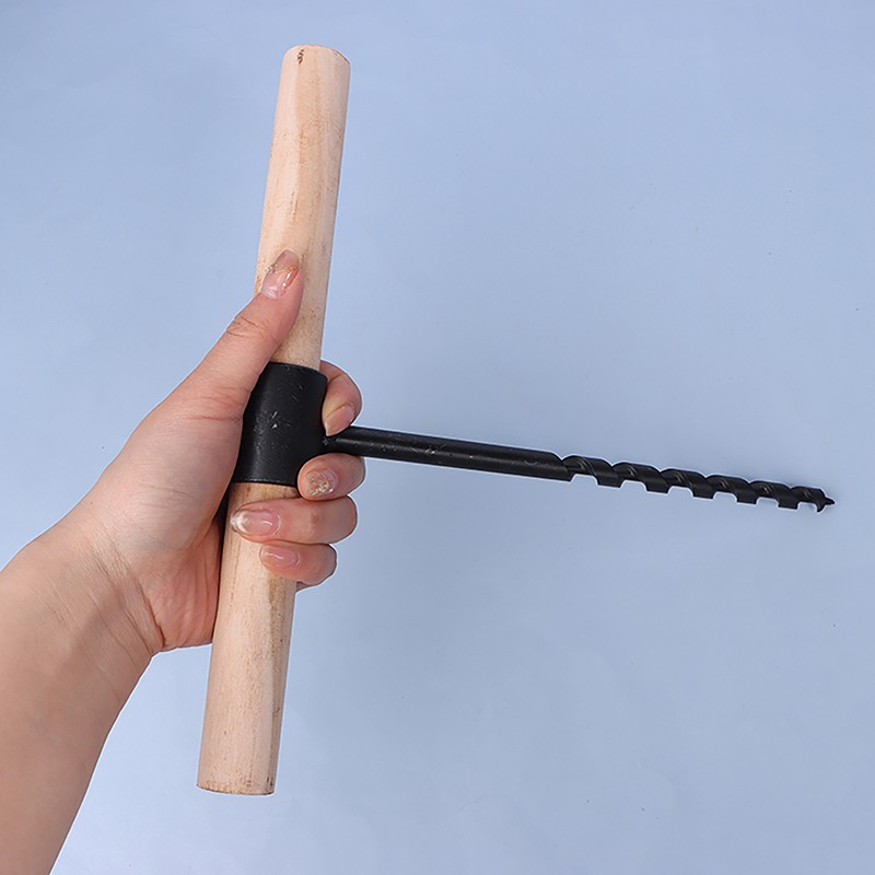 Outdoor Hand Drill Carbon Steel Manual Auger Drill Self-Tapping Wood Punch Tool