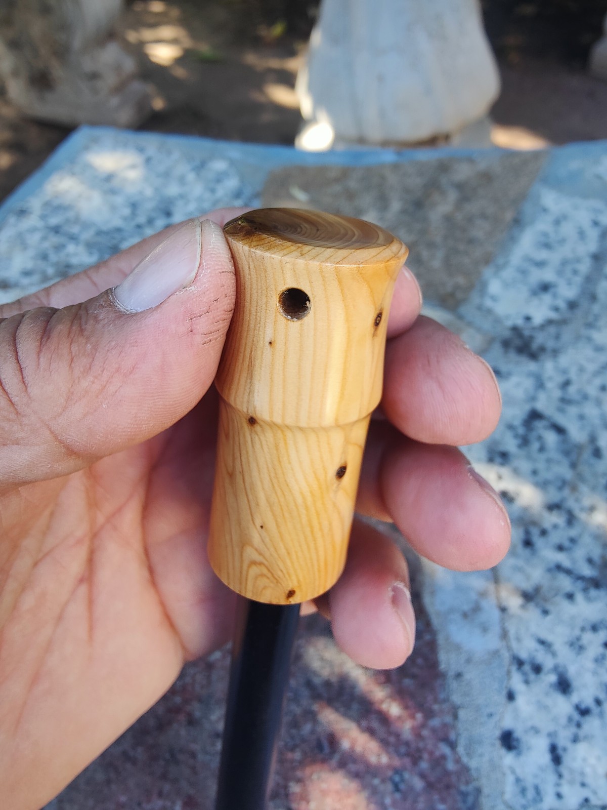 bushcraft 5″ x 1/2 ” ferrocerium rod yew wood handle | Ferro rod | mischmetal